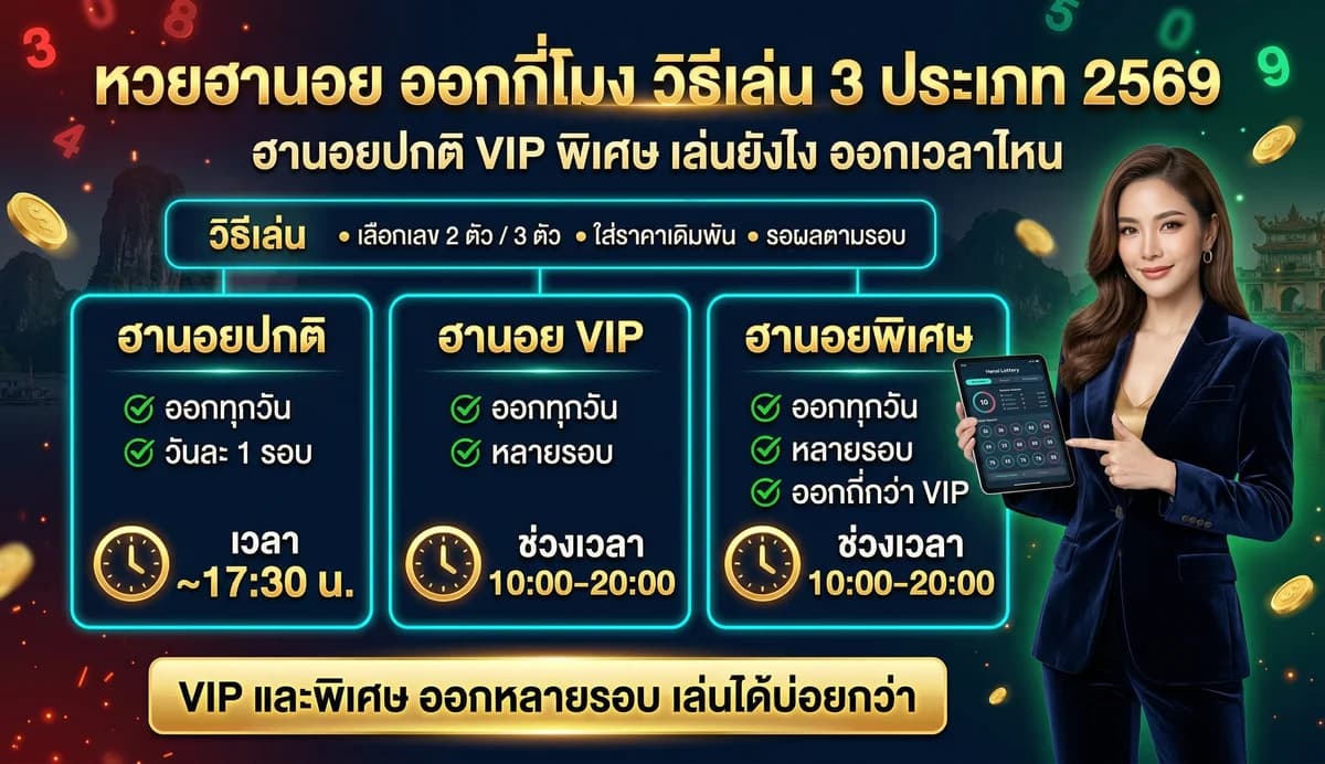 หวยฮานอยคืออะไร ออกทุกวัน อัตราจ่ายเท่าไหร่