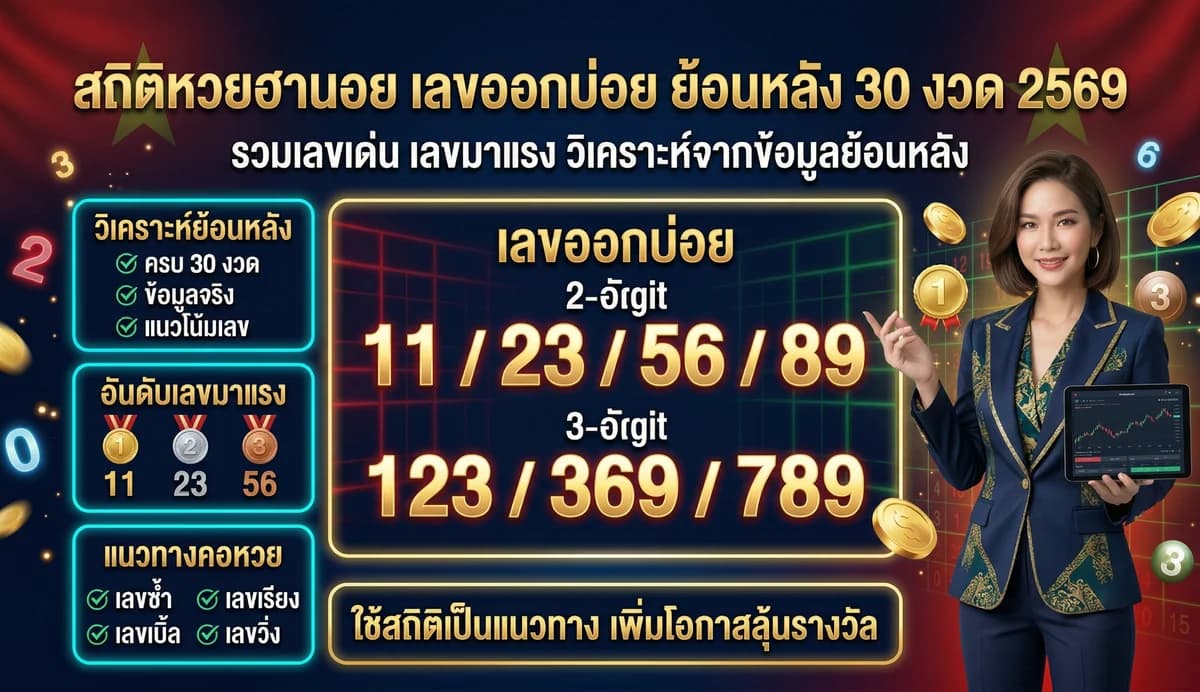 สูตรหวยฮานอย วิเคราะห์เลขเด่นแม่นๆ 2569