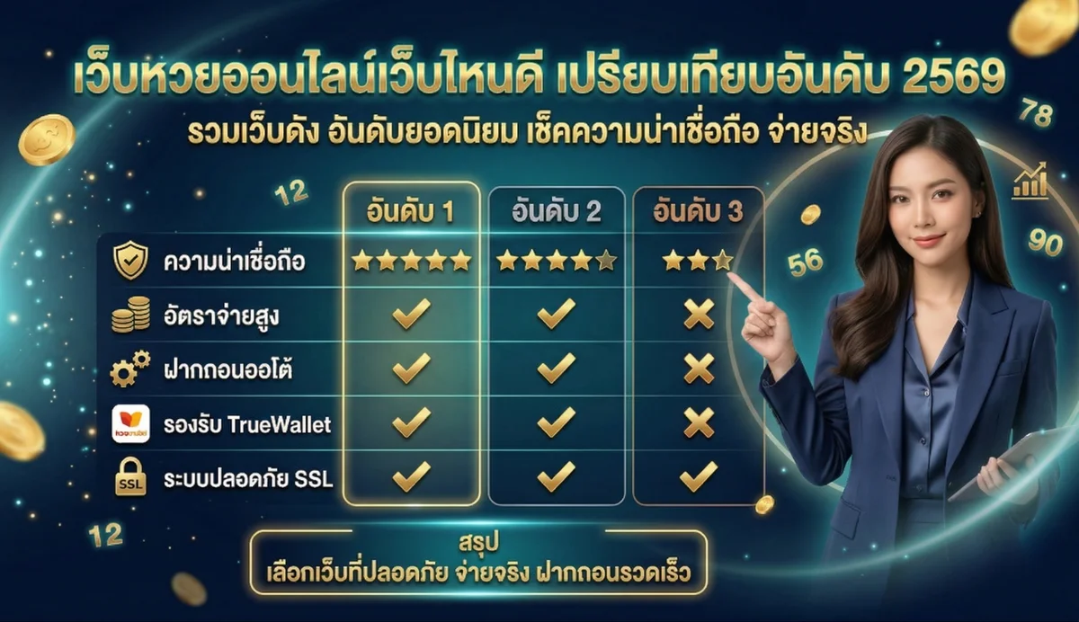 อัตราจ่ายหวยทุกประเภท เปรียบเทียบชัดๆ 2569