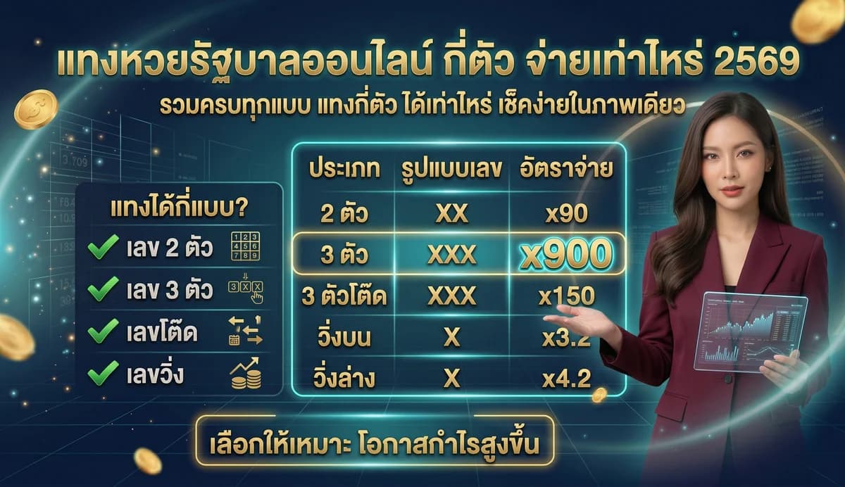 หวยรัฐบาล เลขท้าย 2 ตัว เล่นยังไง อัตราจ่ายเท่าไหร่