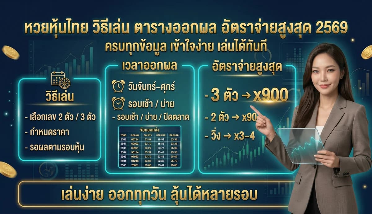 หวยหุ้นไทยคืออะไร ออกกี่รอบ วิธีเล่น 2569