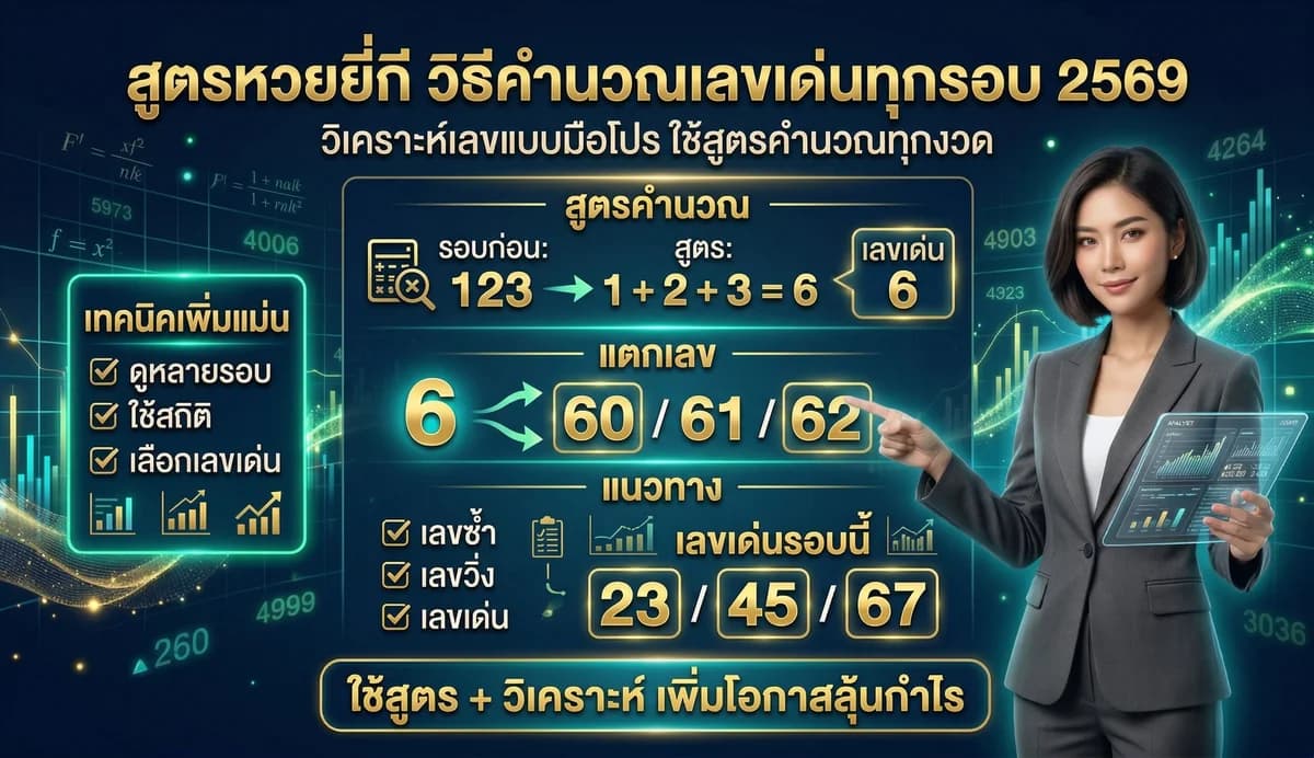 สูตรหวยยี่กี วิธีคำนวณเลขเด่นทุกรอบ 2569